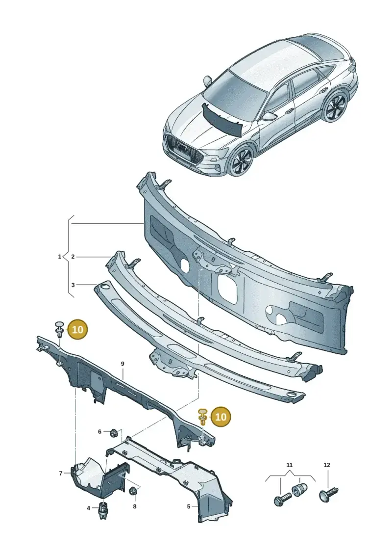 WHT004750 — Audi Q6 e-tron (2023-) diagram f5s805010, position 10