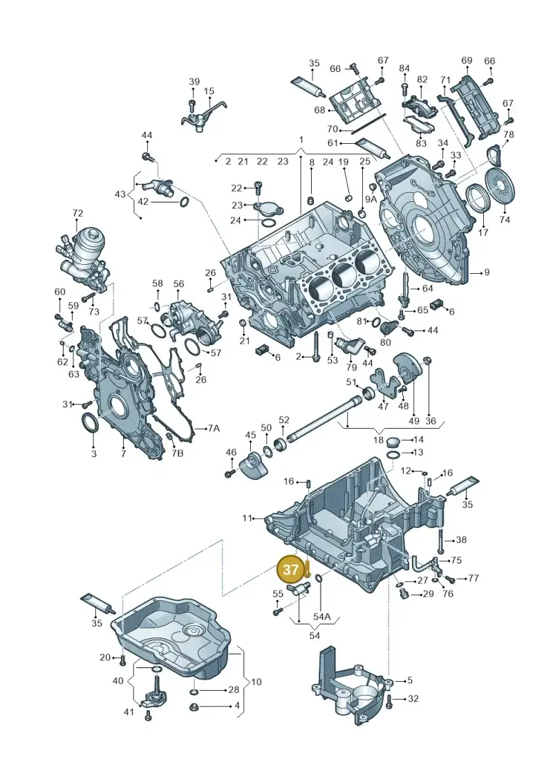 WHT004873 — Audi A5 Sportback (2016-2020) diagram 798103540, position 37