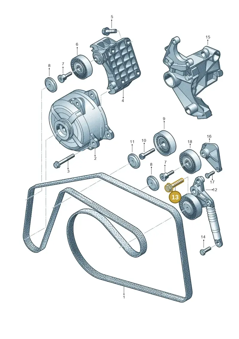 WHT004920 — Audi Q7 qu. 3.0 TDI (2009-2015) diagram 291903600, position 13