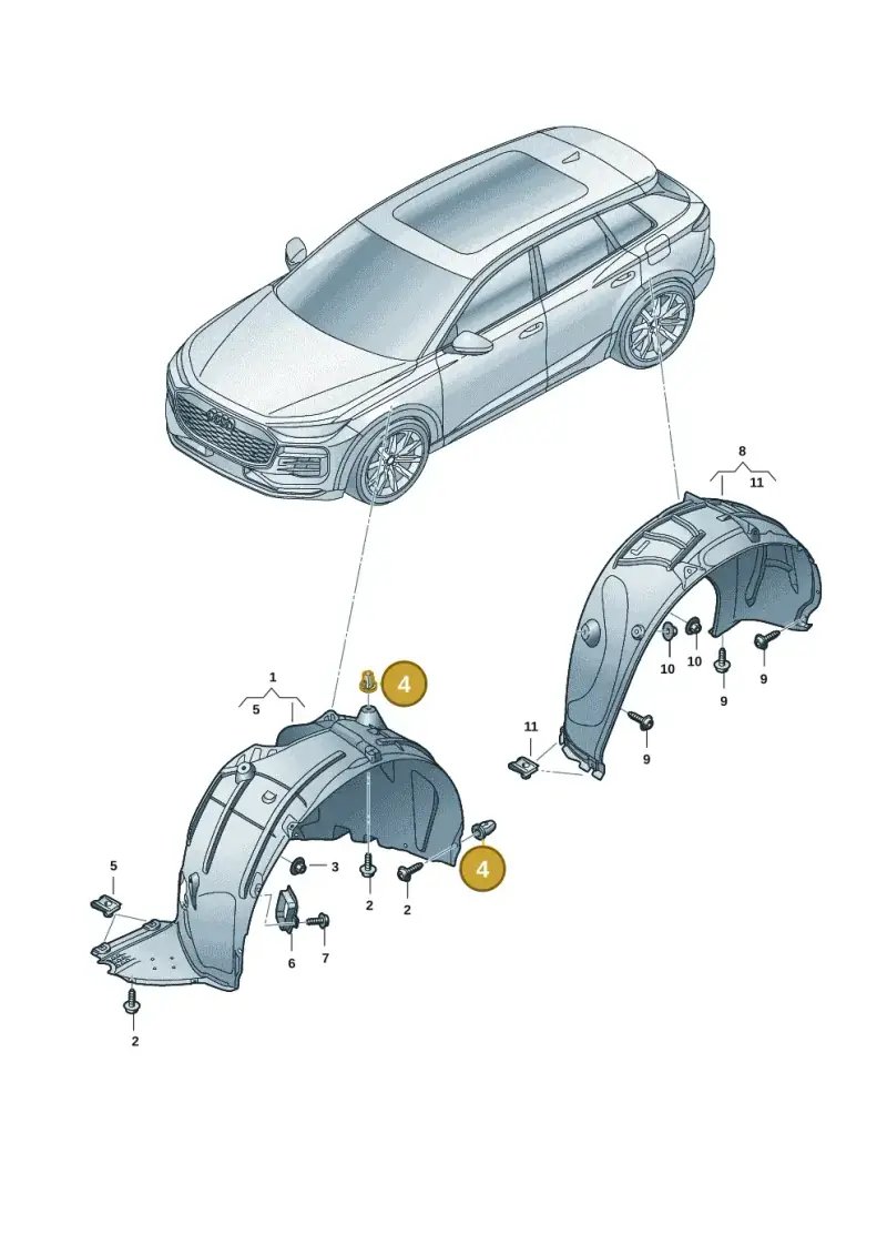 WHT004935 — Audi Q6 e-tron (2023-) diagram f5s821050, position 4