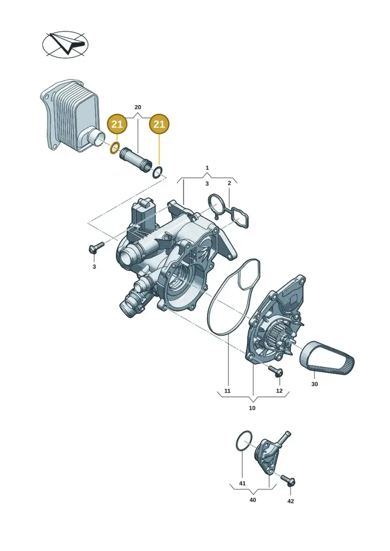 WHT004973 — Audi A5 Limo 2.0 (2024-) diagram 06r121000, position 21