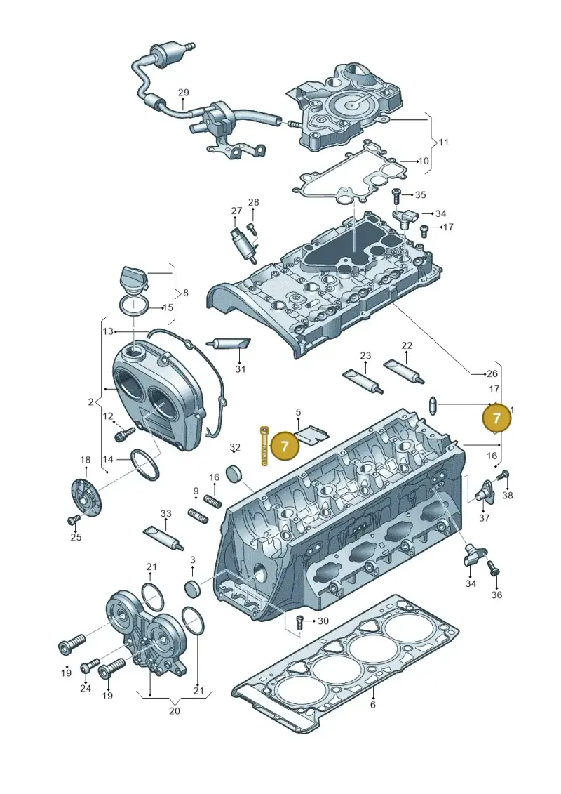 WHT005305B — Audi A6 2.0 (2018-) diagram 848103290, position 7