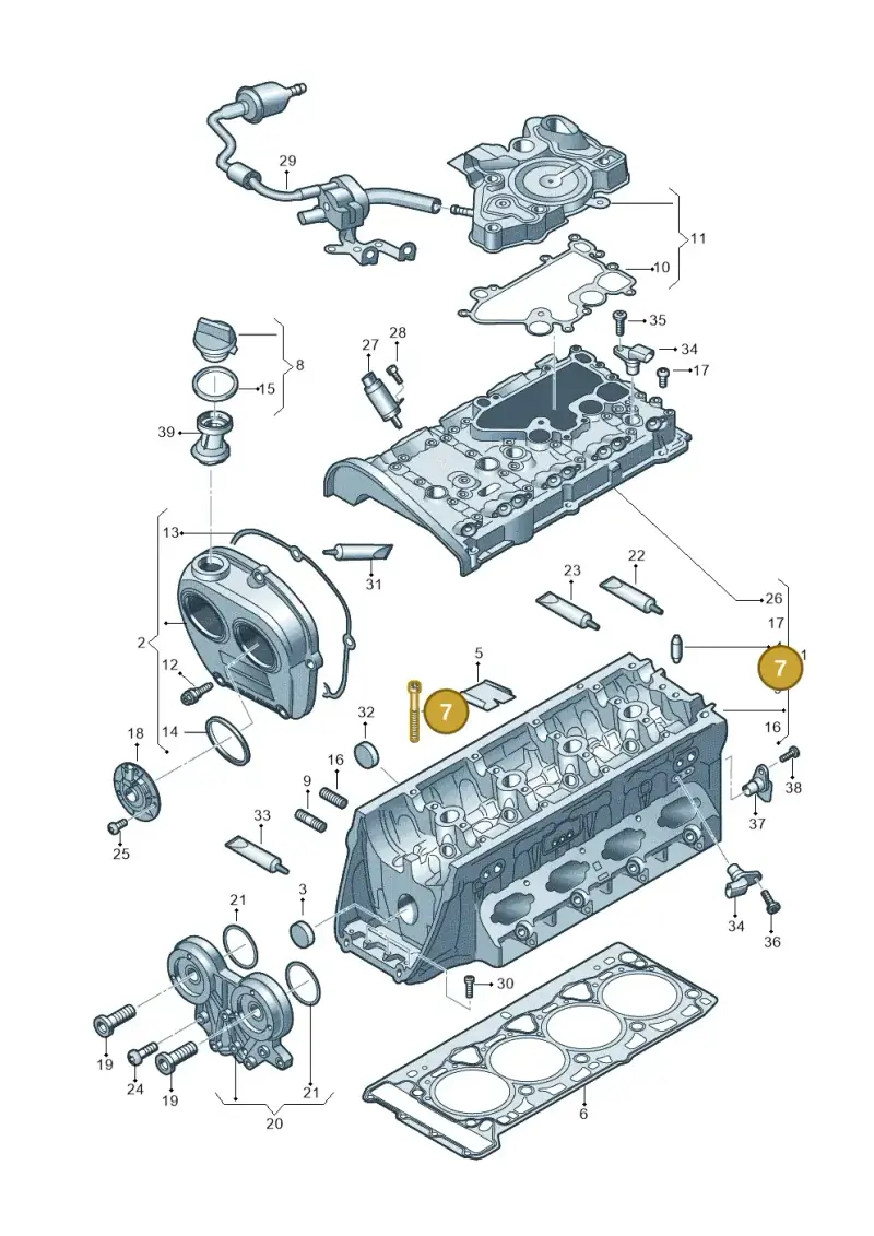 WHT005305B — Audi A6 2.0 (2018-) diagram 896103270, position 7