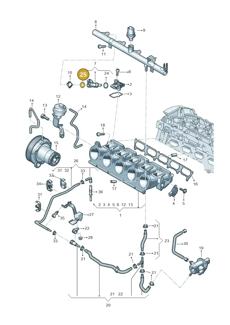 WHT005422B — Audi RSQ3 Sportback (2019-2024) diagram 898133340, position 25