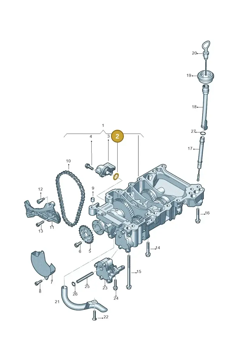 WHT005442 — Audi A4/S4/Av./qu.     05> (2005-) diagram 454115150, position 2