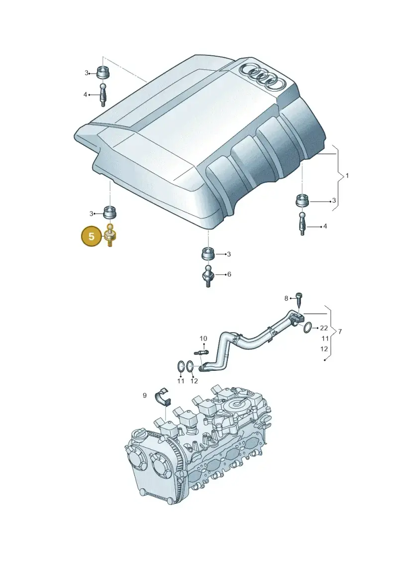 WHT005593 — Audi A6 2.0 (2018-) diagram 435103040, position 5