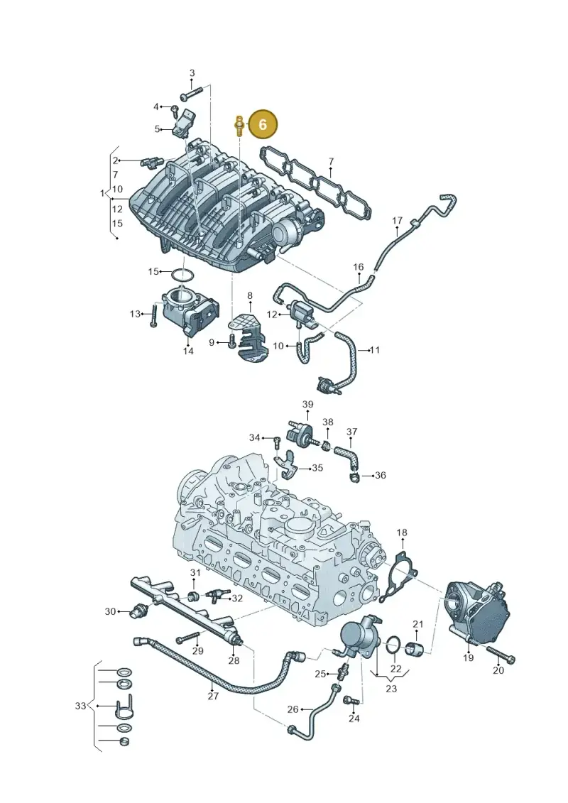 WHT005593 — Audi A3 Sportback (2019-2021) diagram 596133602, position 6