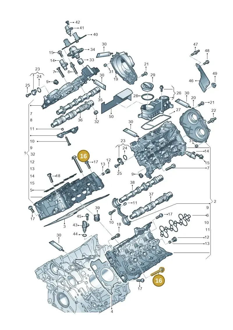 WHT005739 — Audi Q8 Quattro 3,0 (2018-) diagram 429103033, position 16