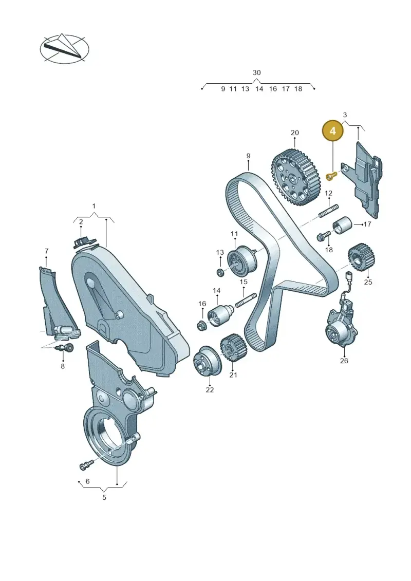 WHT005822 — Audi A6 2.0 (2018-) diagram 803109820, position 4