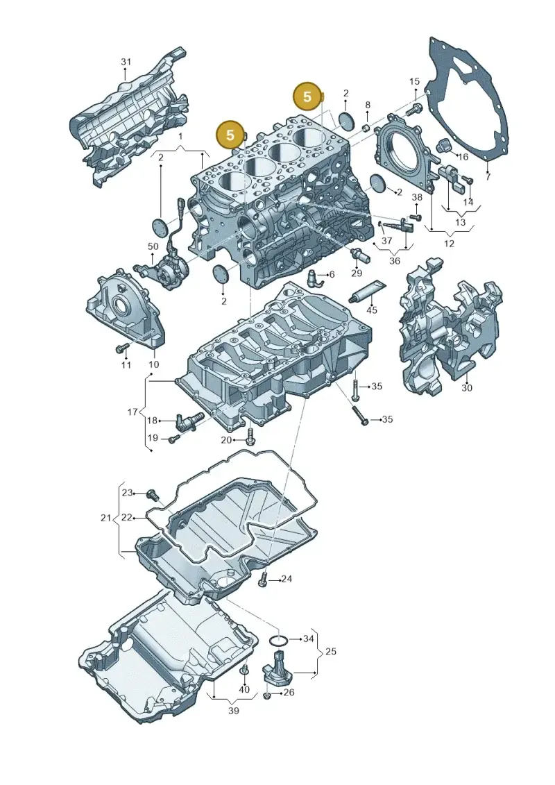 WHT006540 — Audi A5 Limo 2.0 (2024-) diagram 8wh103550, position 5