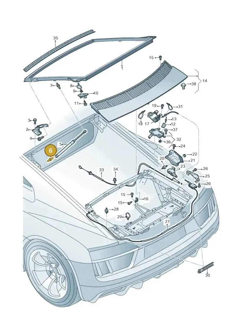 WHT006581 — Audi R8 Spyder (2015-2024) diagram 872827000, position 6