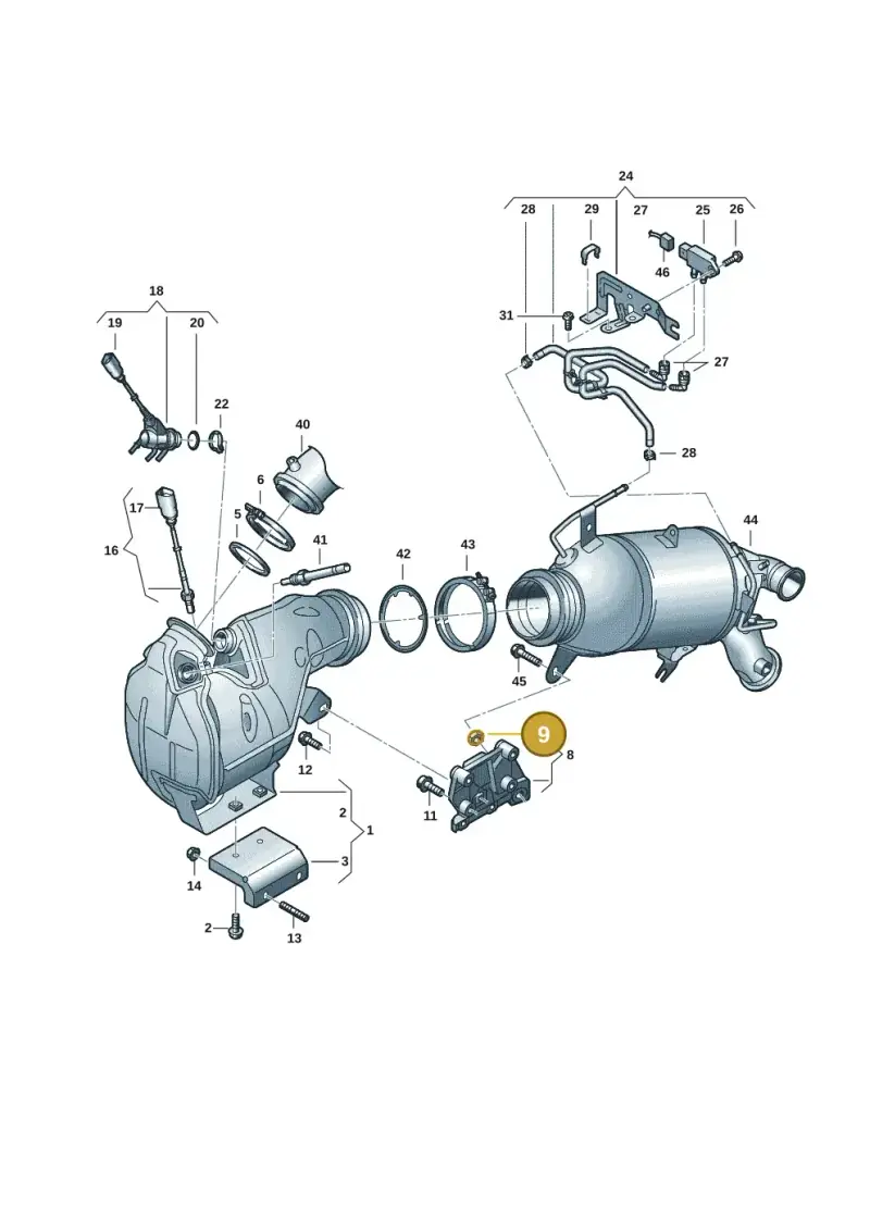 WHT006765 — Audi A5 Limo 2.0 (2024-) diagram 8wk253230, position 9