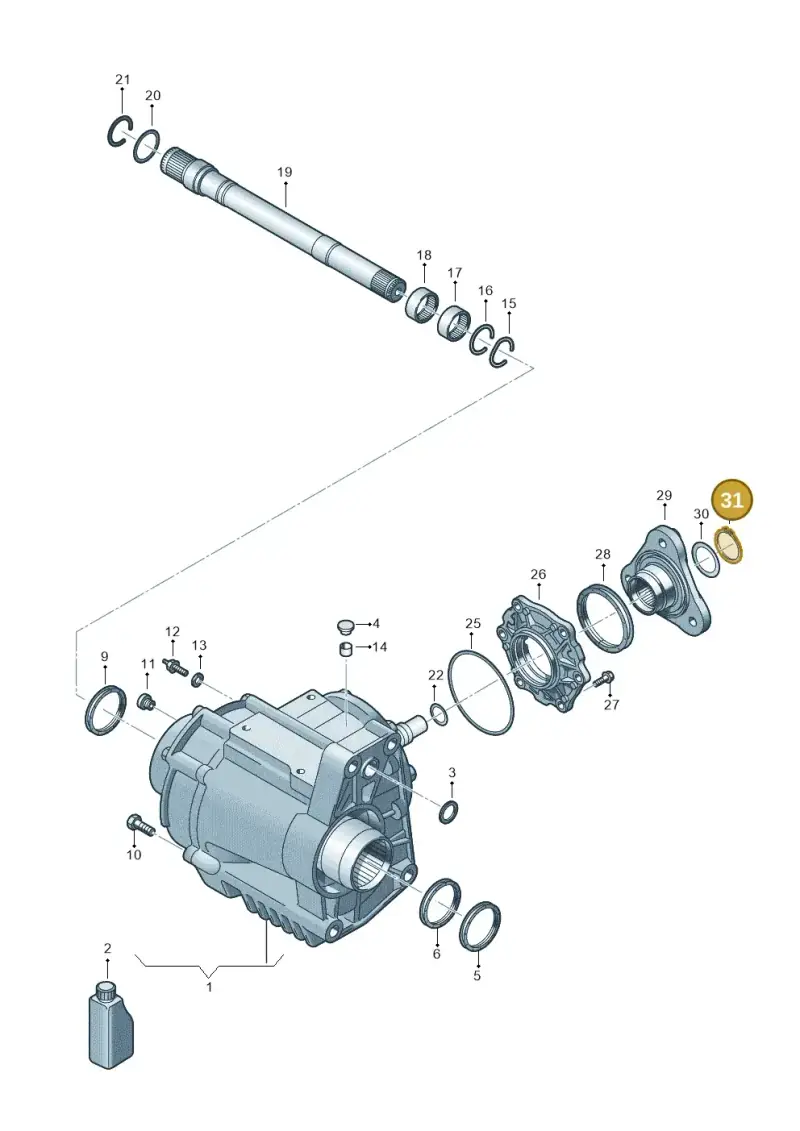 WHT006933 — Audi Q3 quattro (2018-2019) diagram 597409051, position 31