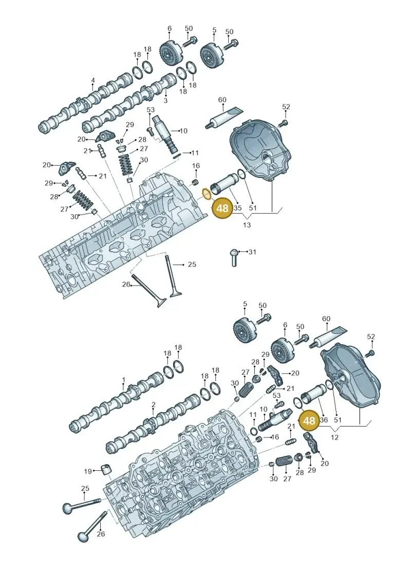 WHT006998 — Audi A8L qu. 3.0 TDI (2013-2018) diagram 771109150, position 48