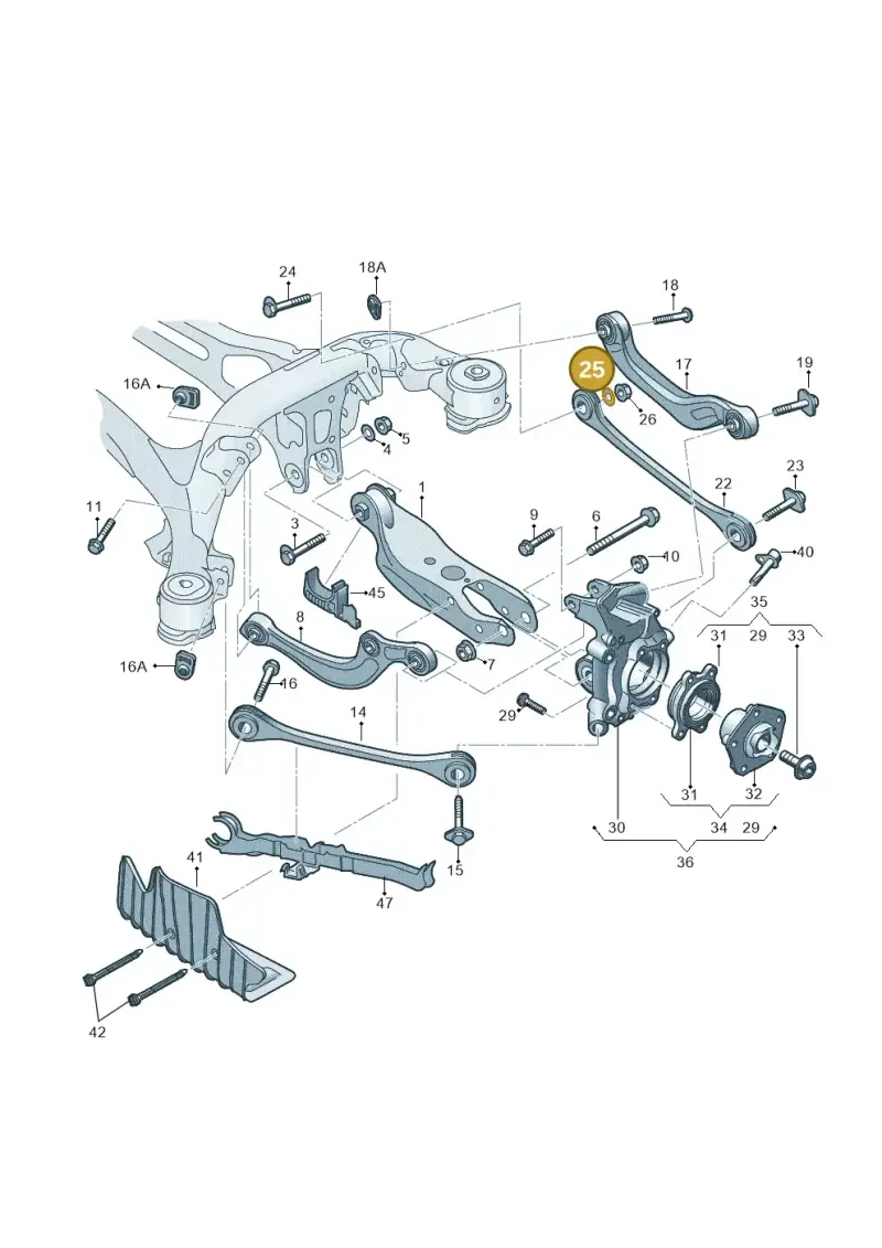 WHT007041A — Audi RS6 Avant (2019-) diagram 435505300, position 25