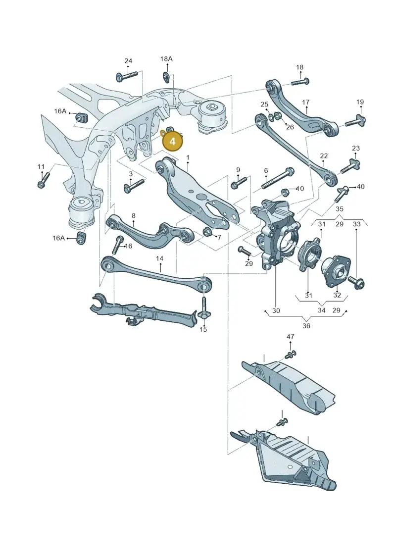 WHT007043A — Audi A8L (2017-2022) diagram 838505200, position 4