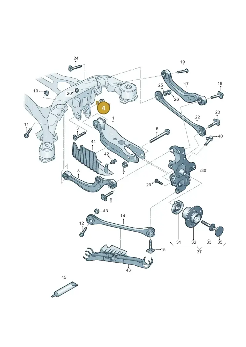 WHT007043A — Audi A5 Sportback (2016-2020) diagram 849505200, position 4