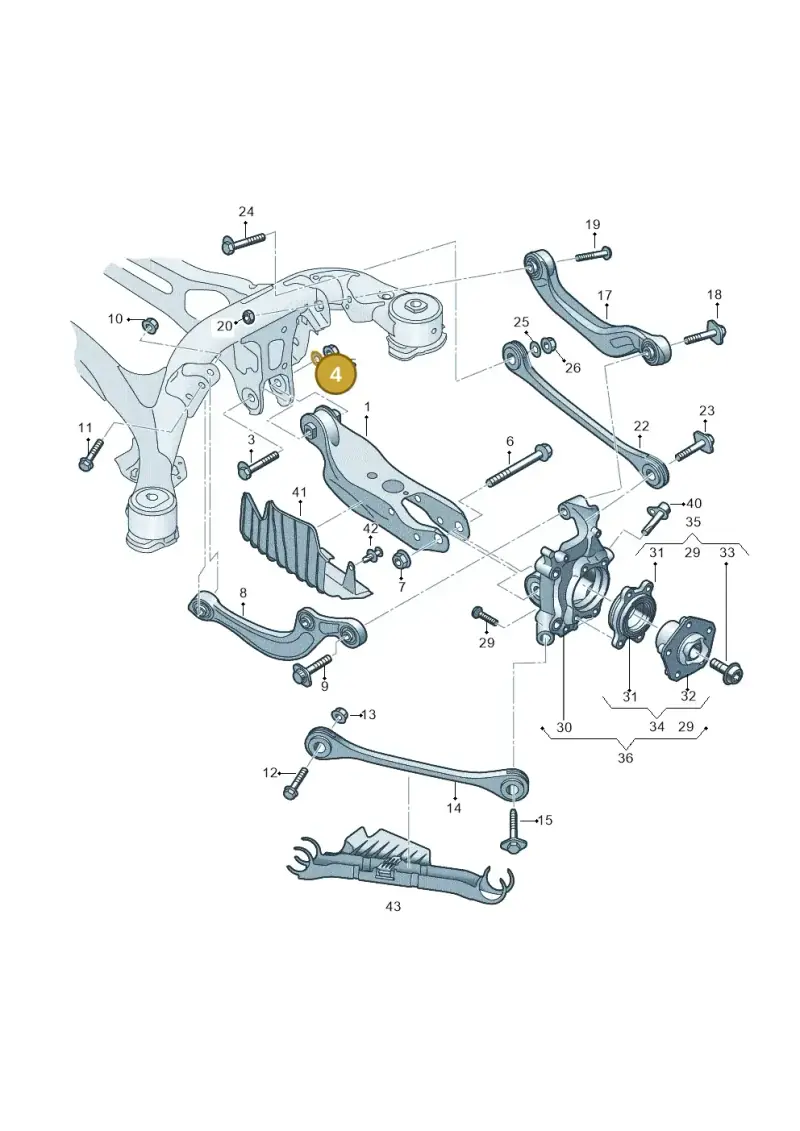 WHT007043A — Audi RS4 Avant (2017-) diagram 849505300, position 4