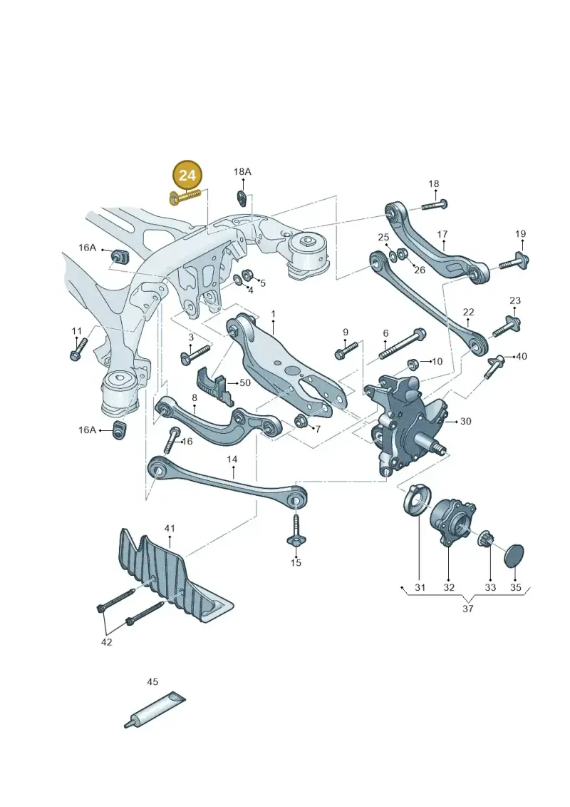 WHT007090A — Audi A6 2.0 (2018-) diagram 430505200, position 24
