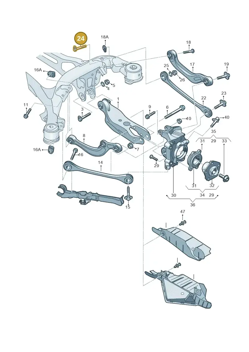 WHT007090A — Audi A8L (2017-2022) diagram 838505200, position 24