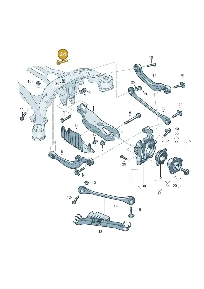 WHT007090A — Audi RS4 Avant (2017-) diagram 849505300, position 24