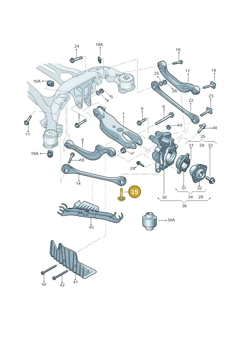 WHT007096 — Audi Q5 qu. 2.0 (2018-) diagram 428505040, position 15