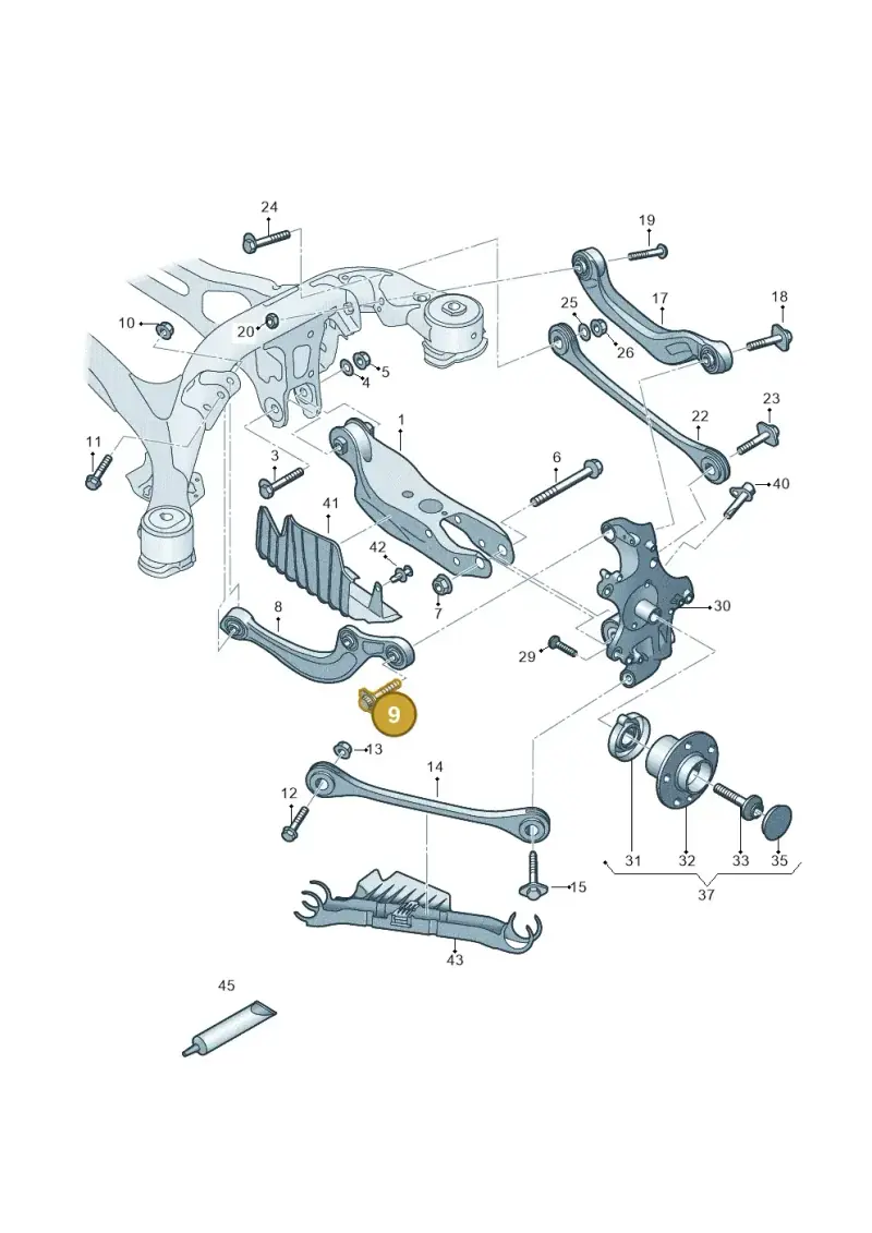 WHT007096 — Audi A5 Sportback (2016-2020) diagram 849505200, position 9