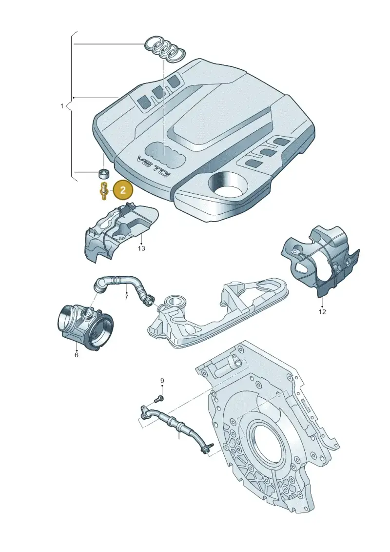 WHT007153 — Audi Q8 Quattro 3,0 (2018-) diagram 429103800, position 2