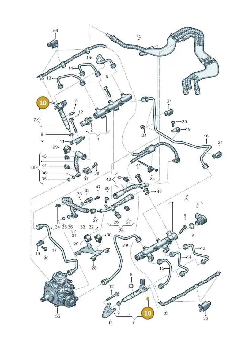 WHT007480A — Audi A6 2.0 (2018-) diagram 435130950, position 10
