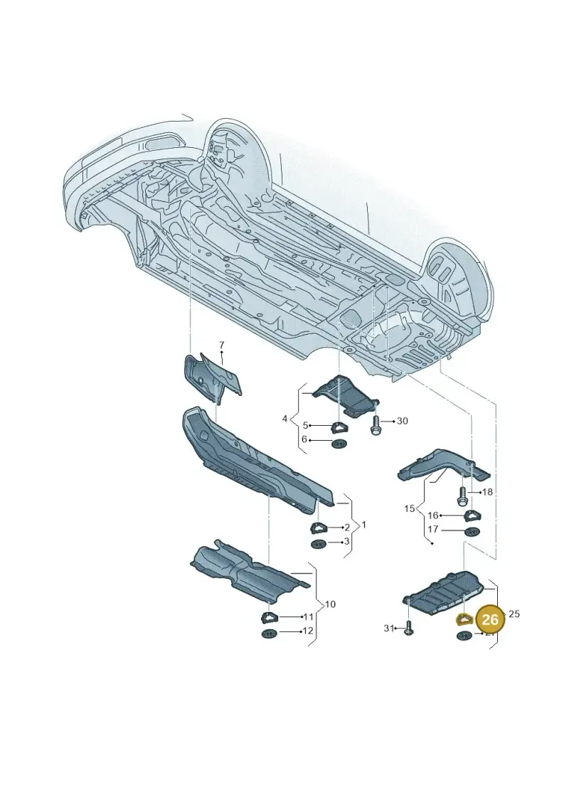 WHT007663 — Audi A3 Sportback (2019-2021) diagram 596825500, position 26