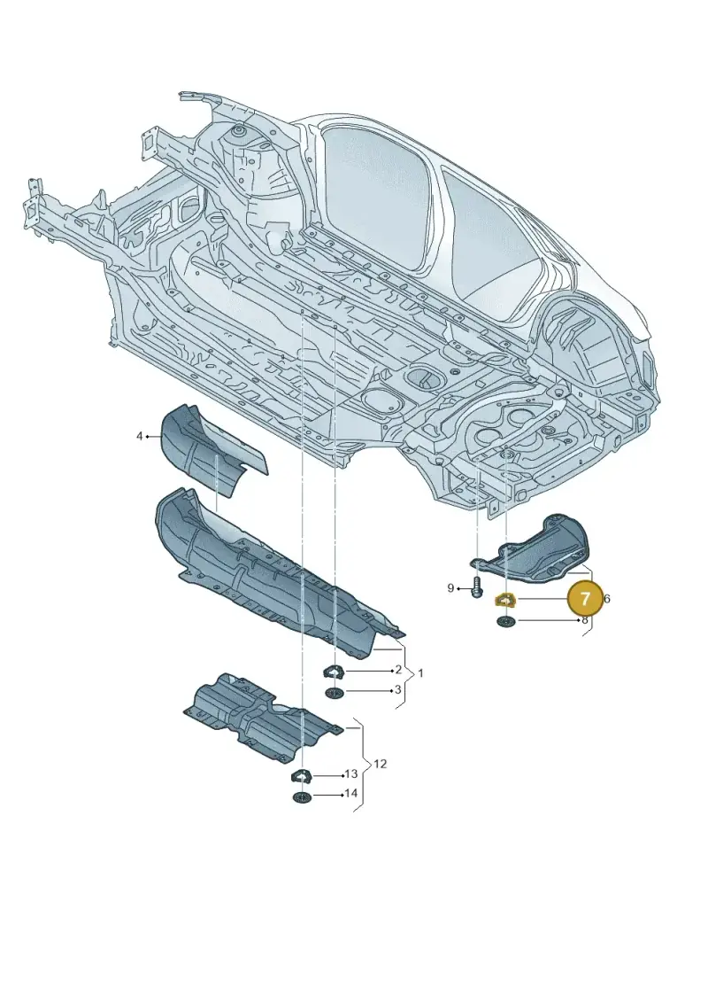WHT007663 — Audi Q3 quattro (2018-2019) diagram 597825050, position 7