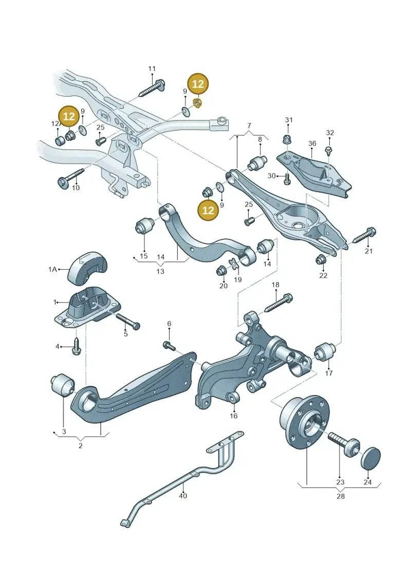 WHT007685 — Audi A3 Sportback (2016-2020) diagram 745505050, position 12