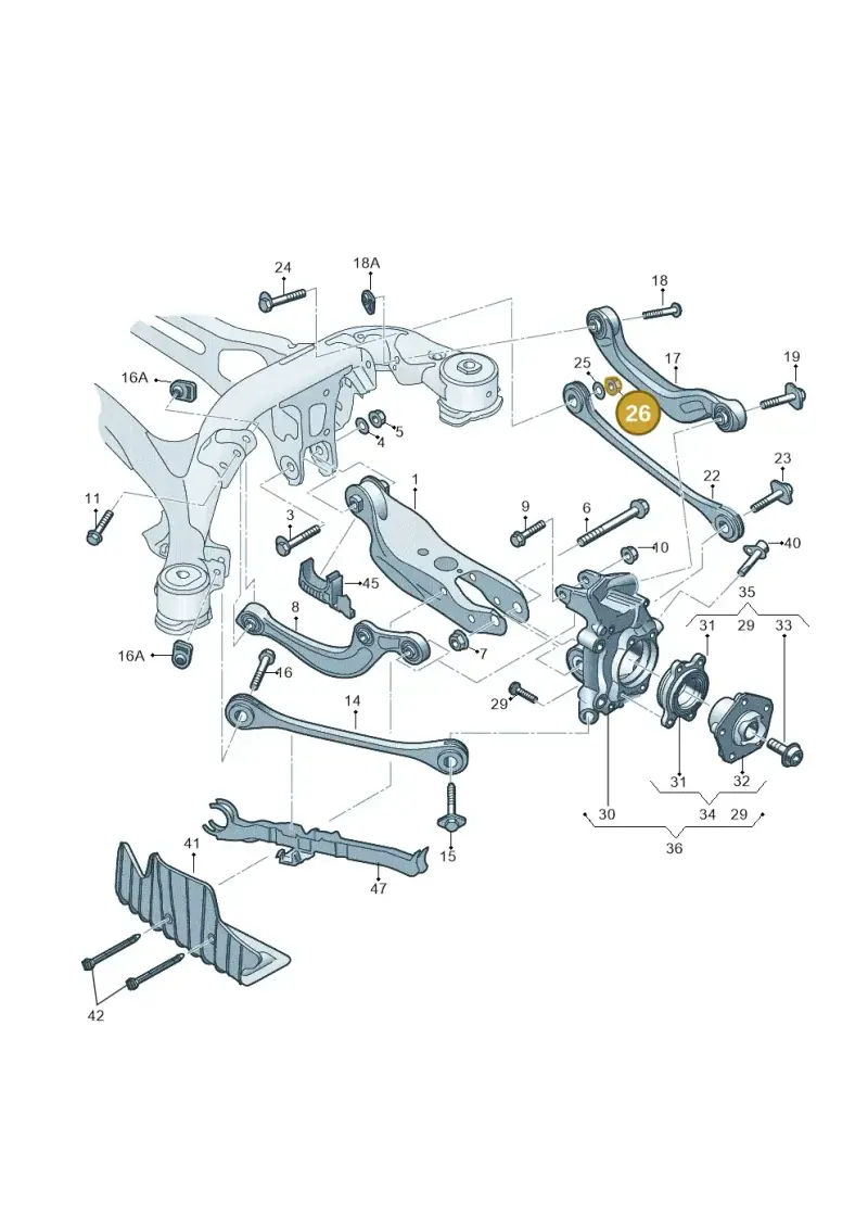 WHT007828 — Audi RS6 Avant (2019-) diagram 435505300, position 26