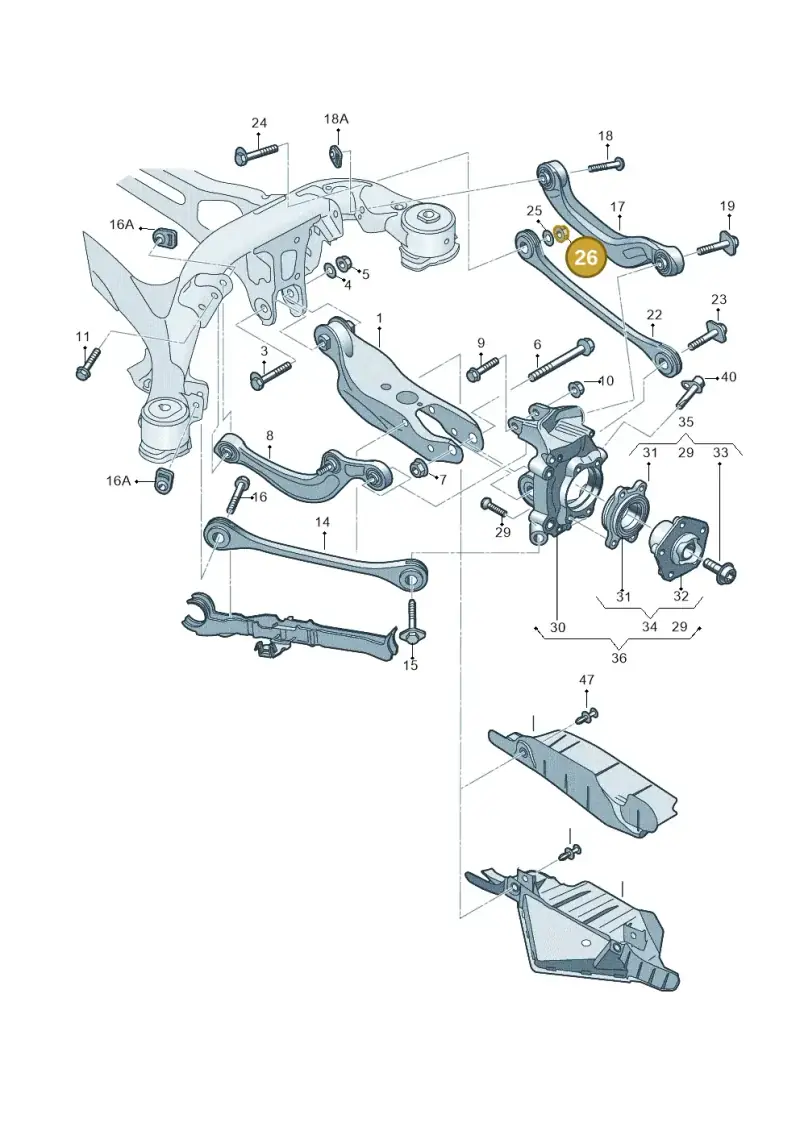 WHT007828 — Audi A8L (2017-2022) diagram 838505200, position 26