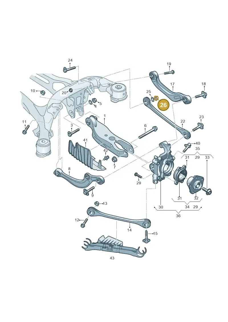 WHT007828 — Audi RS4 Avant (2017-) diagram 849505300, position 26