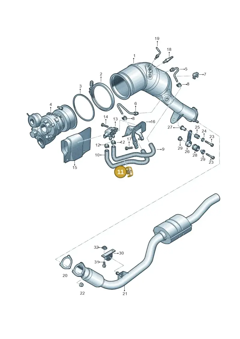 WHT007936 — Audi A6 2.0 (2018-) diagram 435253440, position 11