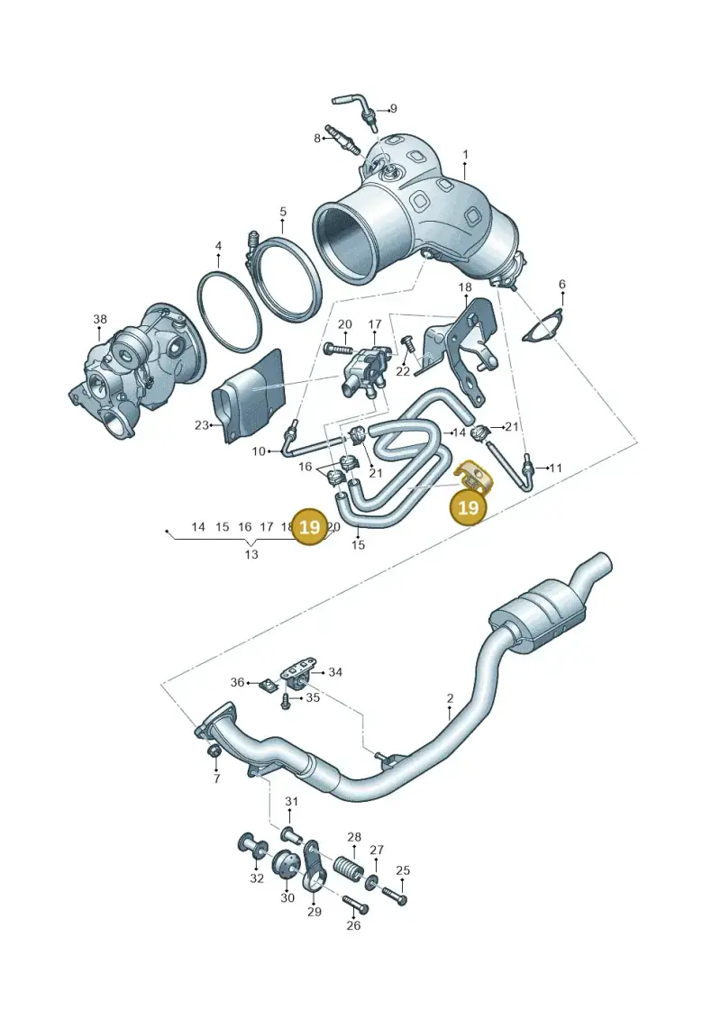 WHT007936 — Audi A6 2.0 (2018-) diagram 838253460, position 19