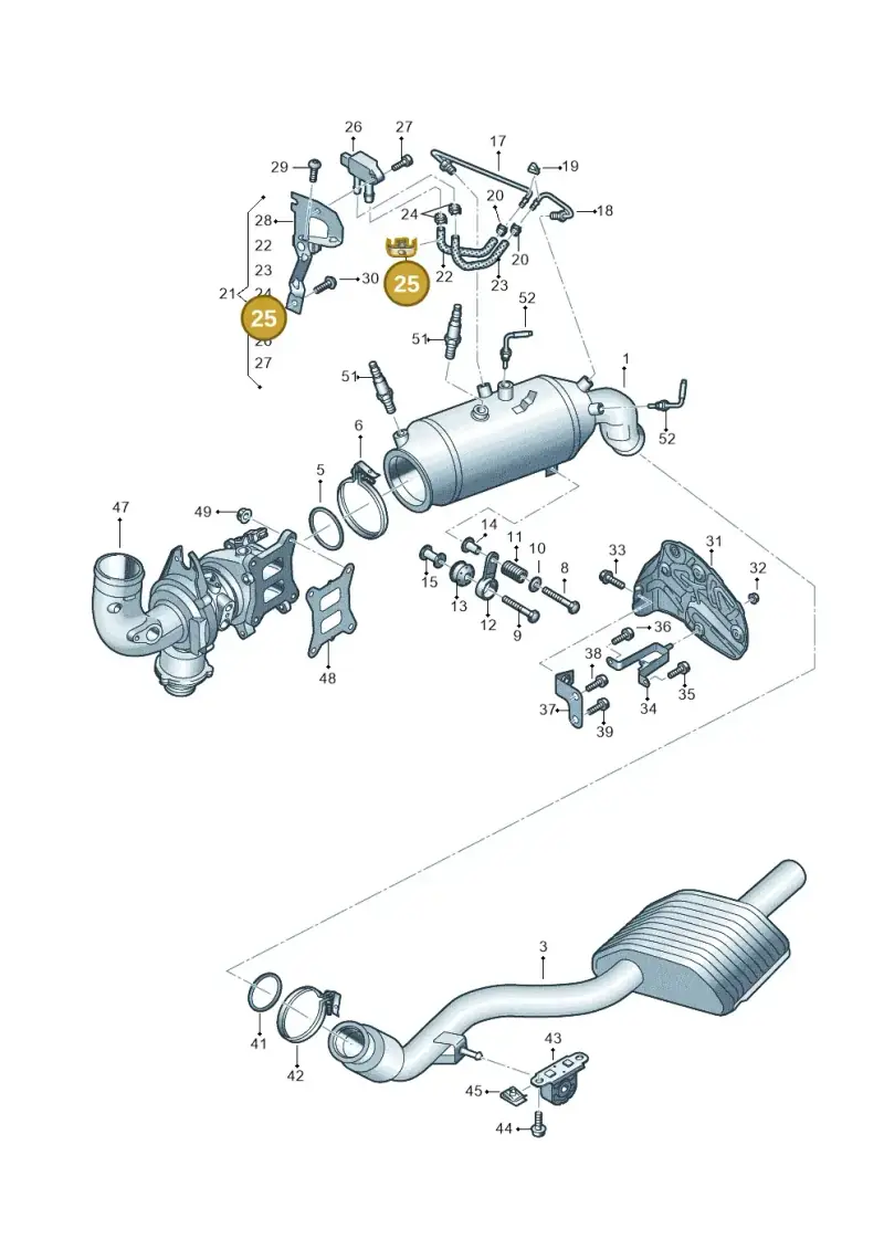 WHT007936 — Audi Q5 (2016-2020) diagram 849253051, position 25