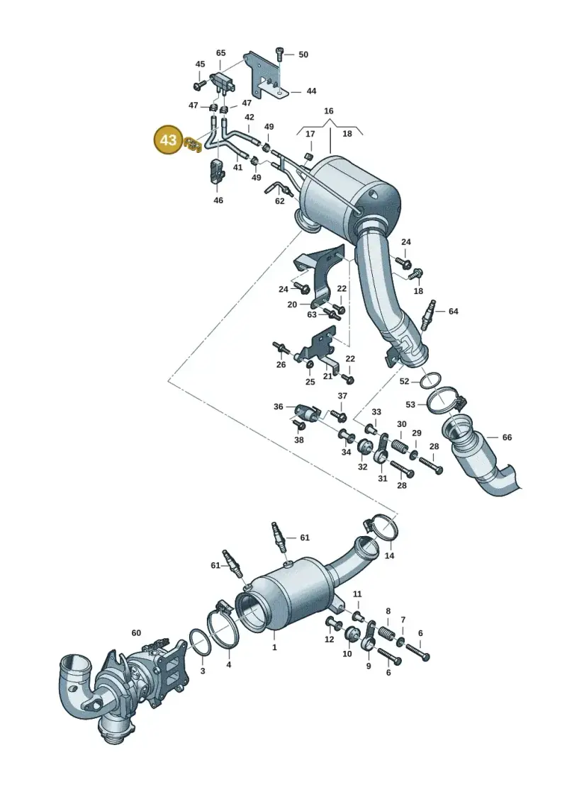 WHT007936 — Audi A5 Limo 2.0 (2024-) diagram 8wk253340, position 43