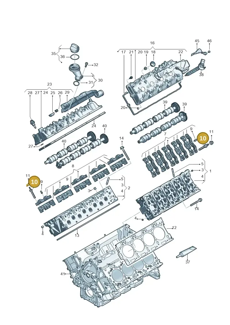WHT008070 — Audi A8L (2017-2022) diagram 838103650, position 10