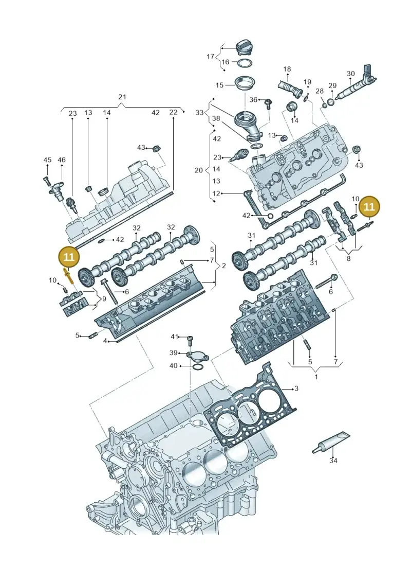WHT008070 — Audi A5 Cabrio 2.0 (2016-2018) diagram 848103058, position 11