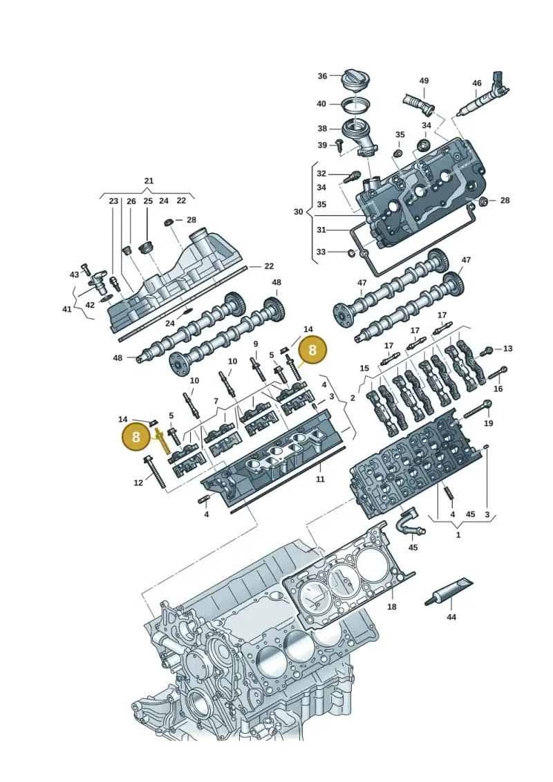 WHT008070 — Audi A6 2.0 (2018-) diagram 897103059, position 8