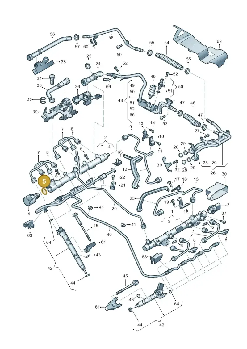 WHT008239 — Audi Q8 Quattro 3,0 (2018-) diagram 439130060, position 5