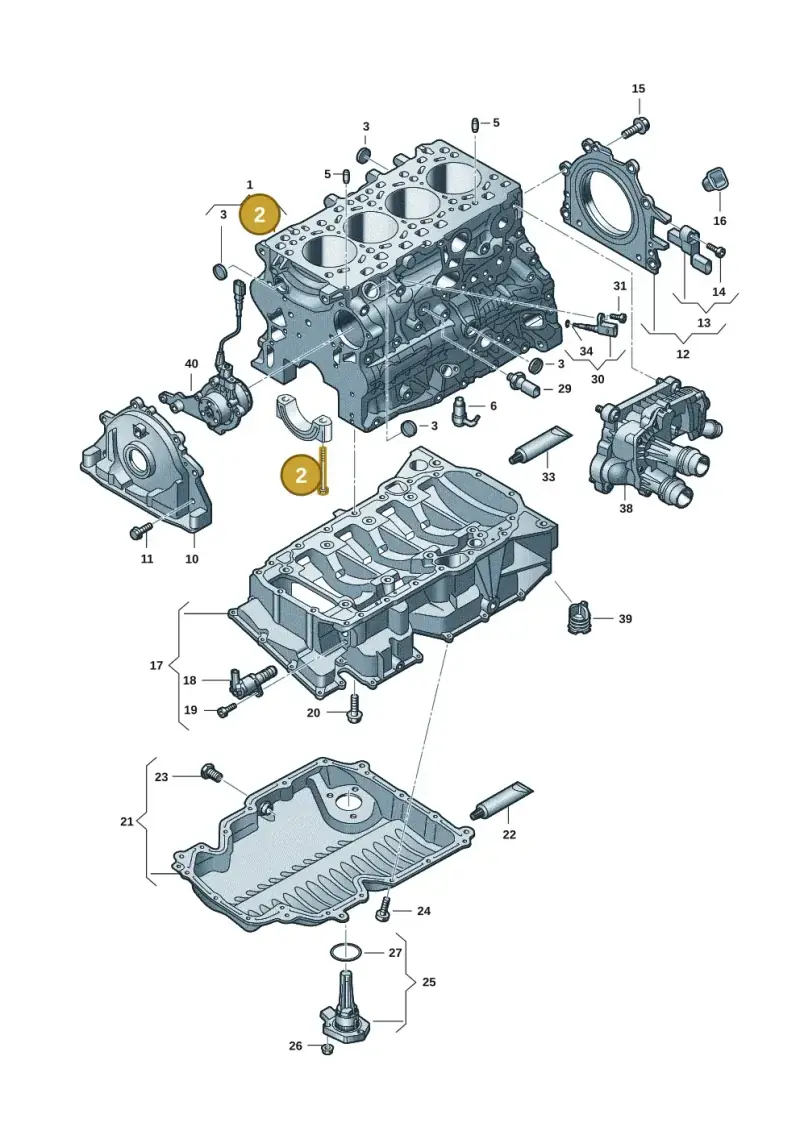 WHT008383 — Audi A3 Sportback (2019-2021) diagram 596103501, position 2