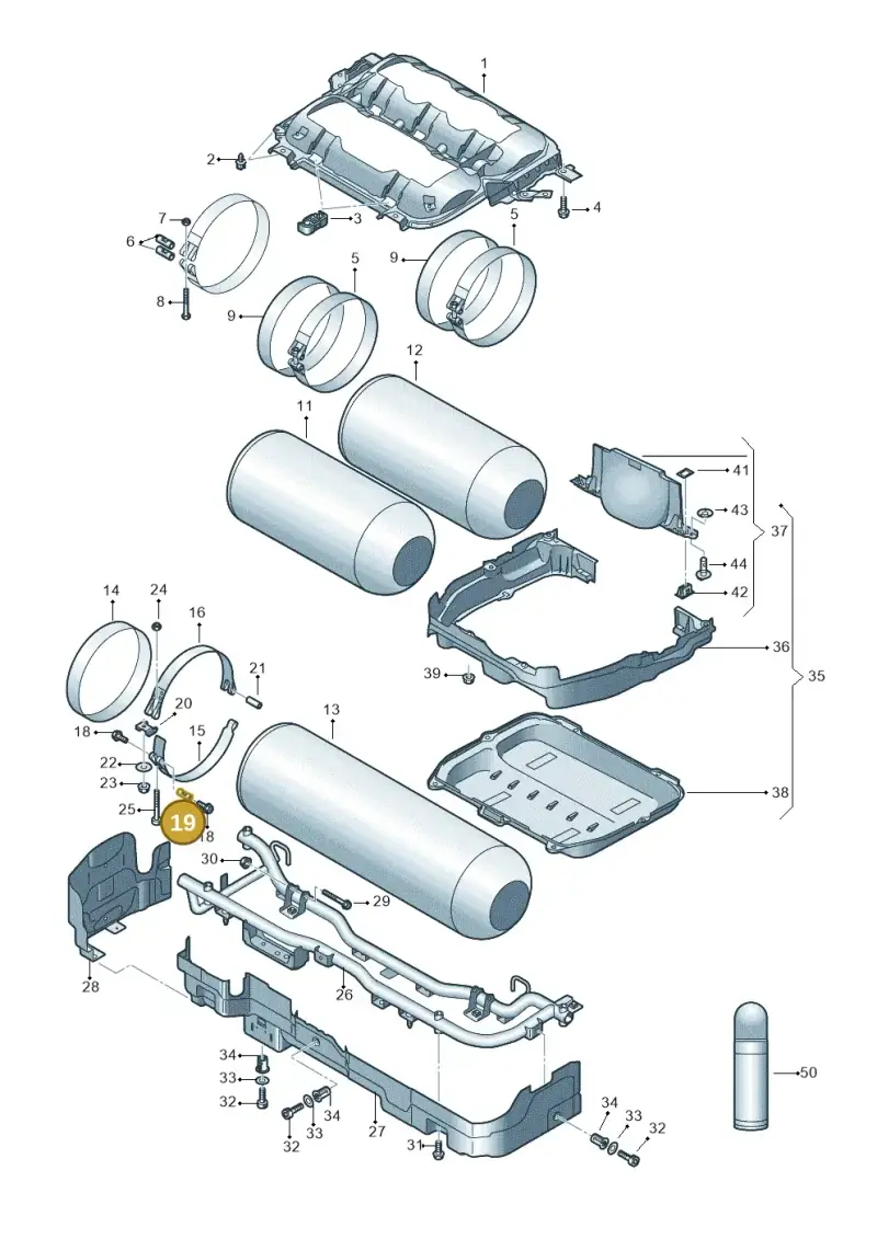 WHT008708 — Audi A3 Sportback (2019-2021) diagram 596201190, position 19