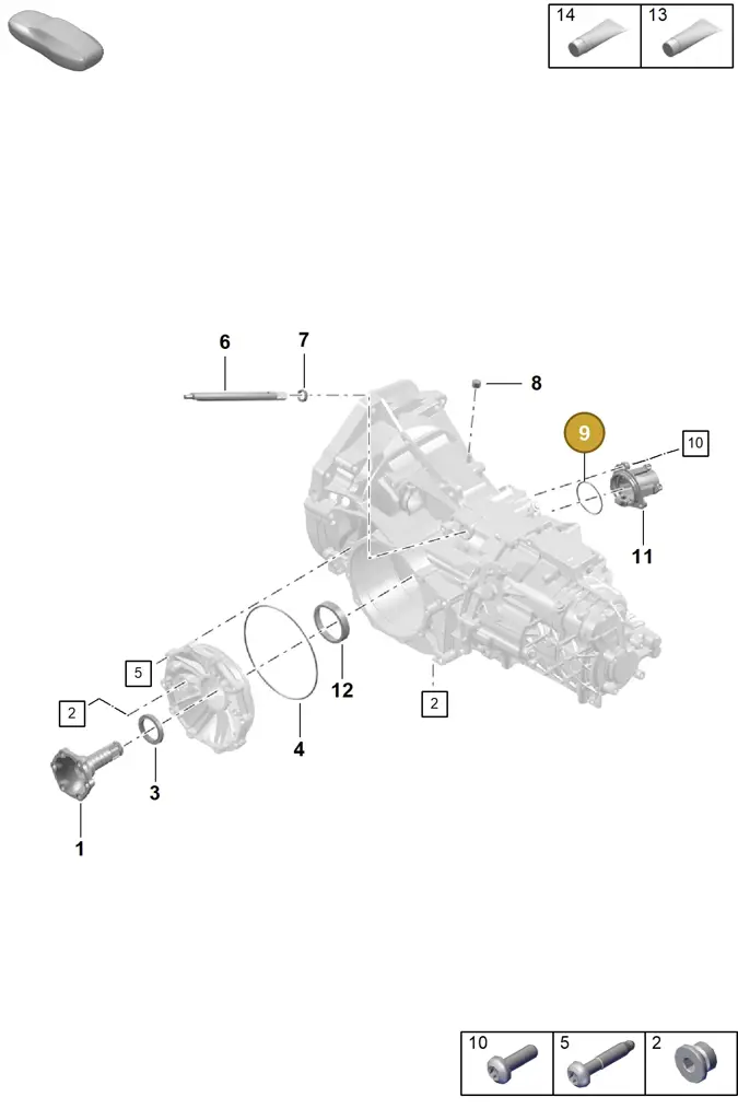 010409580 — Porsche Boxster Spyder (2019-) diagram p54301150, position 9