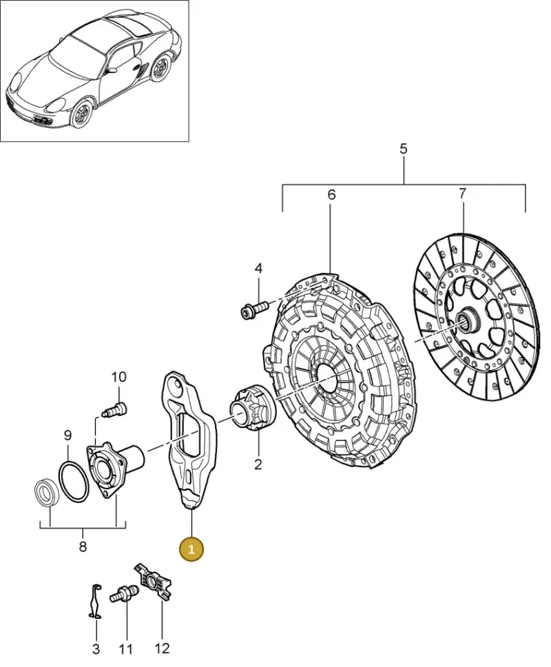 012141719B — Porsche Cayman S (2005-2008) diagram p28301000, position 1