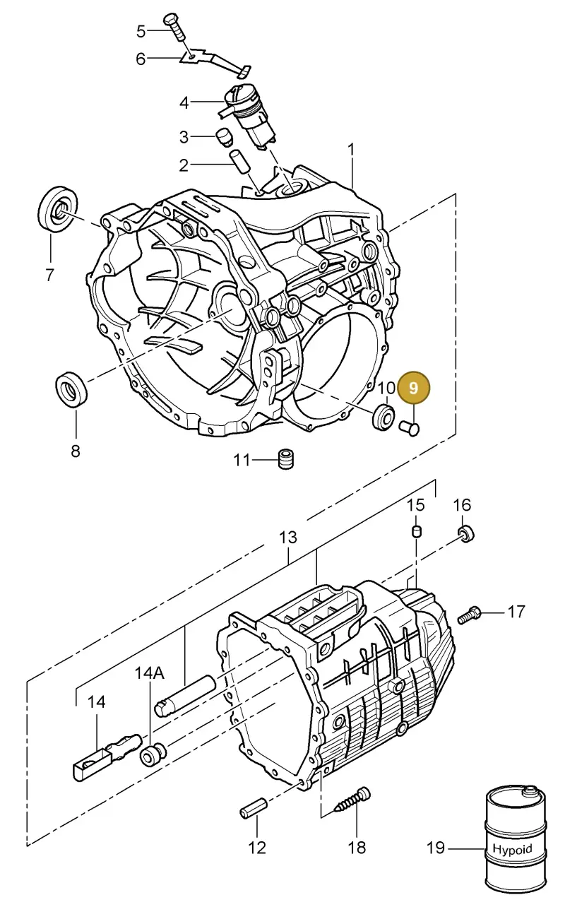 012301183A — Porsche Boxster S (2004-2008) diagram p27302000, position 9