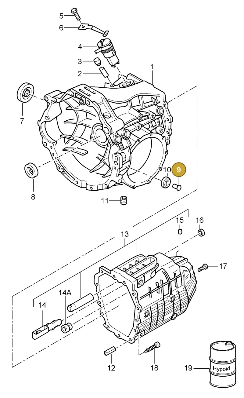 012301183A — Porsche Cayman S (2005-2008) diagram p28302000, position 9