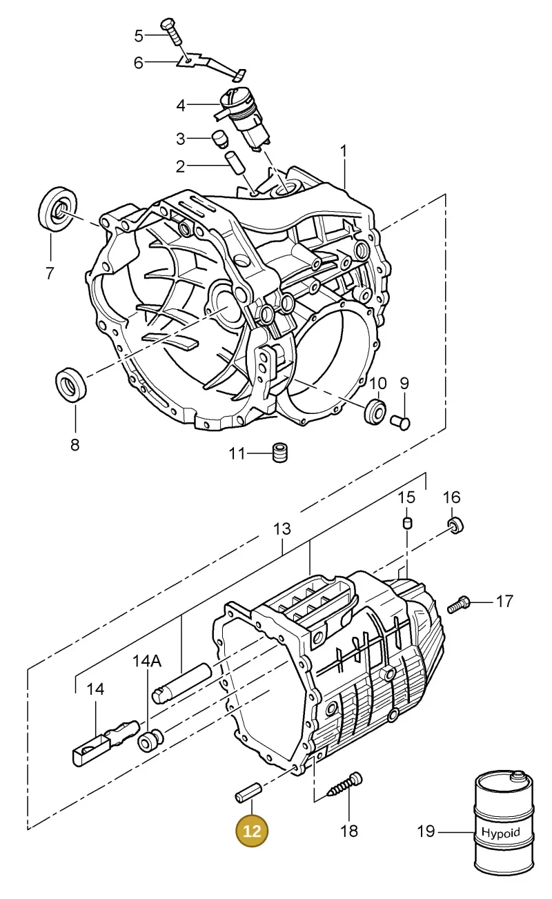 012301473 — Porsche Cayman S (2005-2008) diagram p28302000, position 12